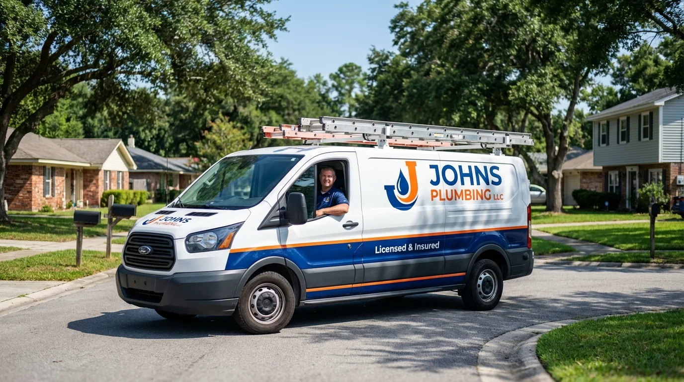 Johns Plumbing LLC service van in Moorpark, CA