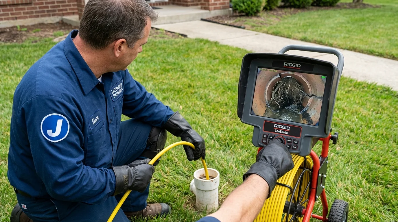 Sewer camera inspection being performed by Johns Plumbing LLC in Moorpark