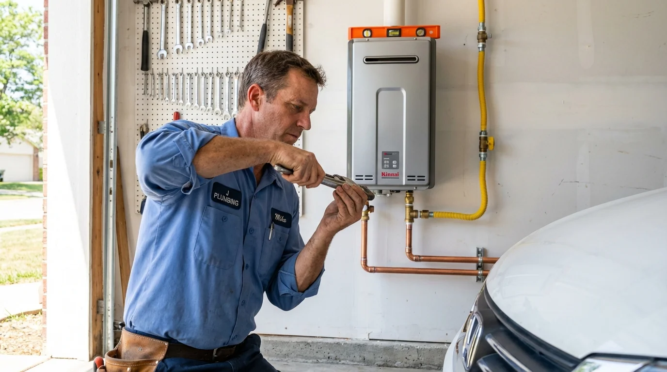 Tankless water heater installation by a Johns Plumbing LLC plumber in Moorpark